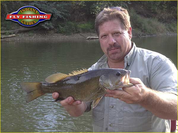 Ed Devine with a big smallmouth from Indiana's White river