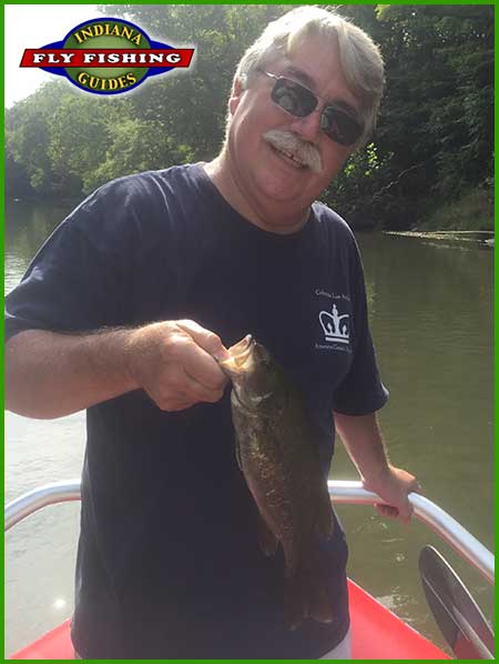 Greg Zoeller fly fishing Indiana's white river