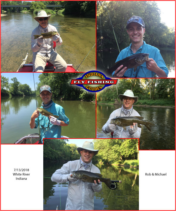 White River Indiana smallmouth bass on flyrod